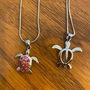 2 Sterling silver Turtle Necklaces from Mexico